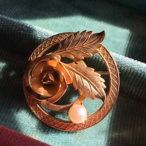 Vintage rose brooch